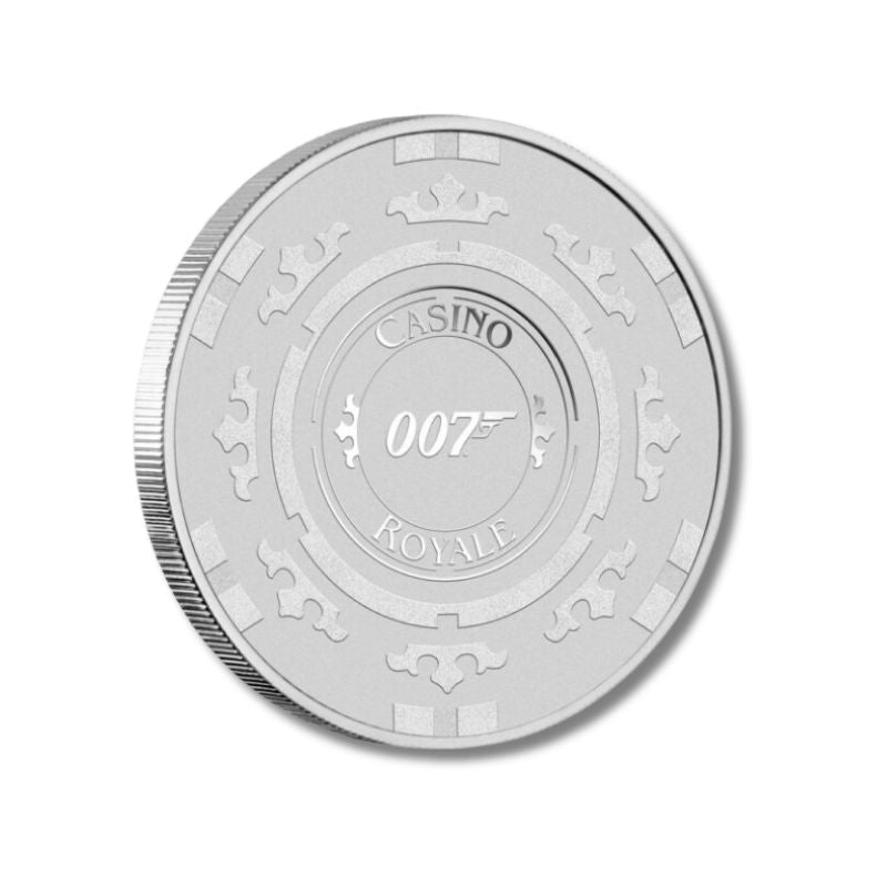 2023 Tuvalu James Bond Casino Royale Casino Chip 1oz Silver BU Coin