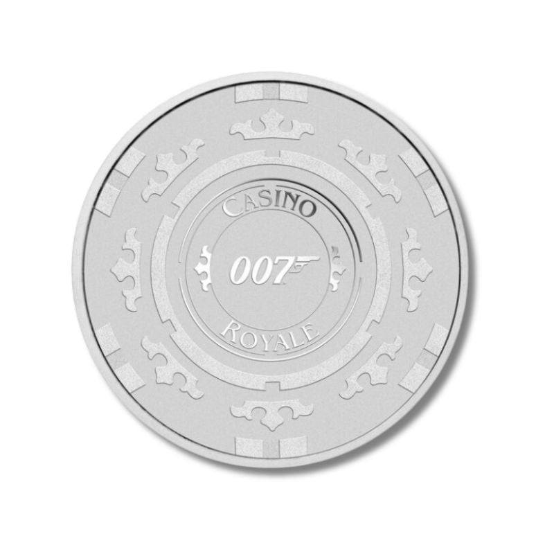 2023 Tuvalu James Bond Casino Royale Casino Chip 1oz Silver BU Coin