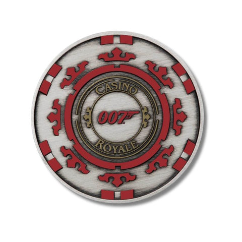 2023 Tuvalu James Bond Casino Royale Casino Chip Carded 1oz Silver Colorized Coin