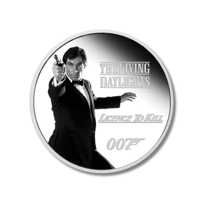 2023 Tuvalu Legacy Series James Bond Timothy Dalton 1oz Silver Proof Coin