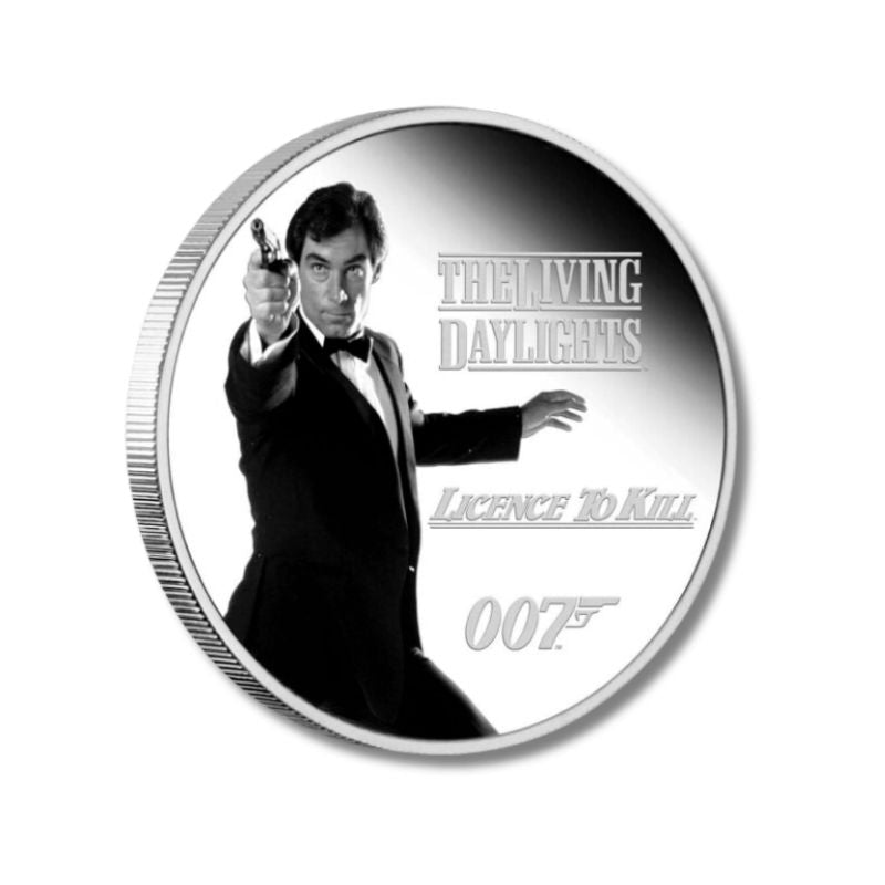 2023 Tuvalu Legacy Series James Bond Timothy Dalton 1oz Silver Proof Coin