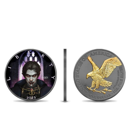 2023 United States American Eagle Dracula 1oz Silver Ennobled BU Coin