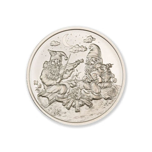 2023 intaglio Garden Gnomes Campfire 1 Troy Ounce 39mm