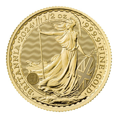 2024 1/2 oz Great Britain Britannia .9999 Gold BU Coin Captain’s Chest Bullion