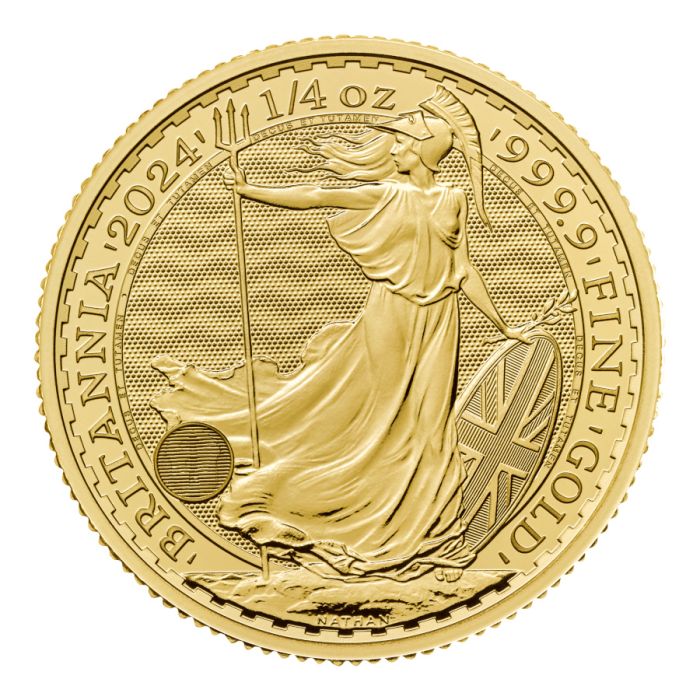 2024 1/4 oz Great Britain Britannia .9999 Gold BU Coin Captain’s Chest Bullion