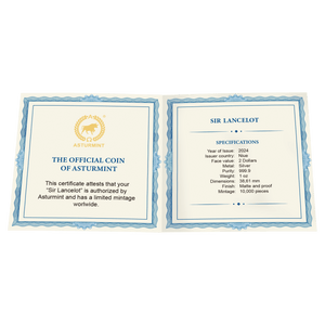 2024 1oz .999 Silver Sir Lancelot BU Premium Coin - Captain’s Chest Bullion