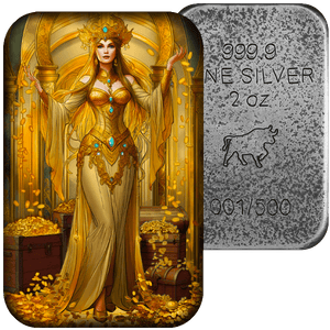 2024 2oz .999 Fine Silver Seven Deadly Sins Avarice Bar w/coa and box - Captain’s Chest Bullion