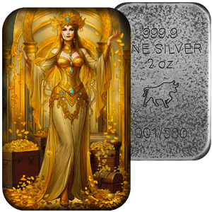 2024 2oz .999 Fine Silver Seven Deadly Sins Avarice Bar w/coa and box - Captain’s Chest Bullion