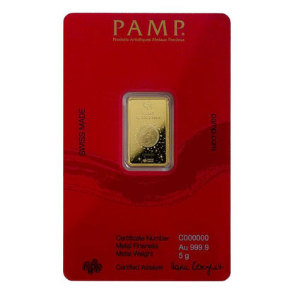 2024 5g Pamp Suisse Lunar Legends Series Legend of the Azure Dragon .9999 Gold Bar Captain’s Chest Bullion