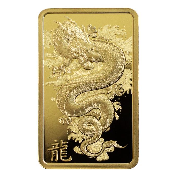 2024 5g Pamp Suisse Lunar Legends Series Legend of the Azure Dragon .9999 Gold Bar Captain’s Chest Bullion