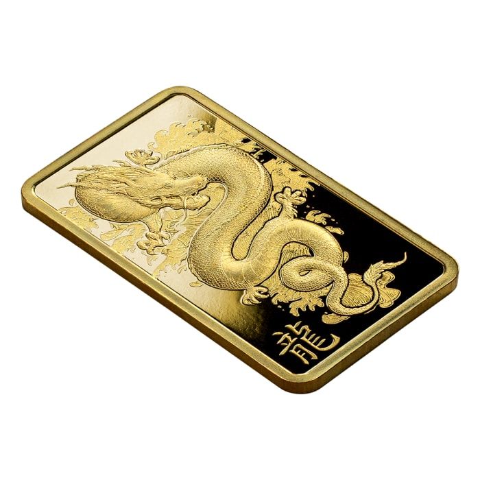 2024 5g Pamp Suisse Lunar Legends Series Legend of the Azure Dragon .9999 Gold Bar Captain’s Chest Bullion