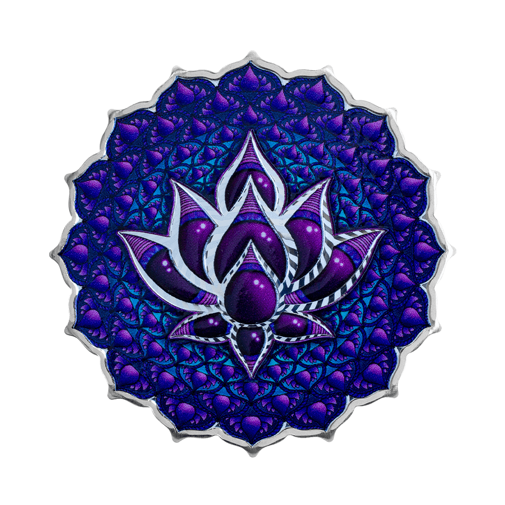 2024 Solomon Islands Phil Lewis Lotus of the 7th Chakra 2oz Silver Colorized Coin