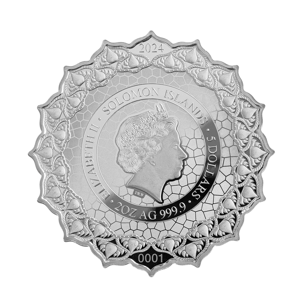 2024 Solomon Islands Phil Lewis Lotus of the 7th Chakra 2oz Silver Colorized Coin