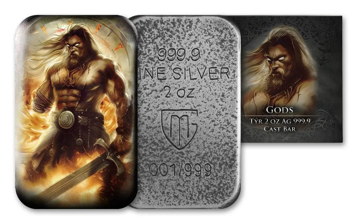 2024 Germania 2oz Cast Bar Gods: Tyr - Captain’s Chest Bullion