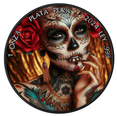 2024 Mexico Libertad La-Calevera 1oz .9999 Silver Colorized