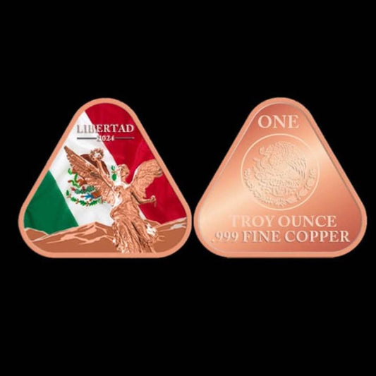 10-2024 MEXICO LIBERTAD TRIBUTE COPPER 1 OUNCE COLORIZED LOT