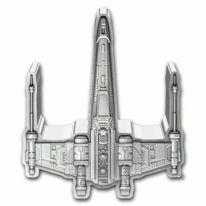 Star Wars X-Wing Starfighter 3oz Silver Shaped Coin