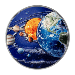 2024 Niue The Solar System 2oz .999 Colorized Silver Coin