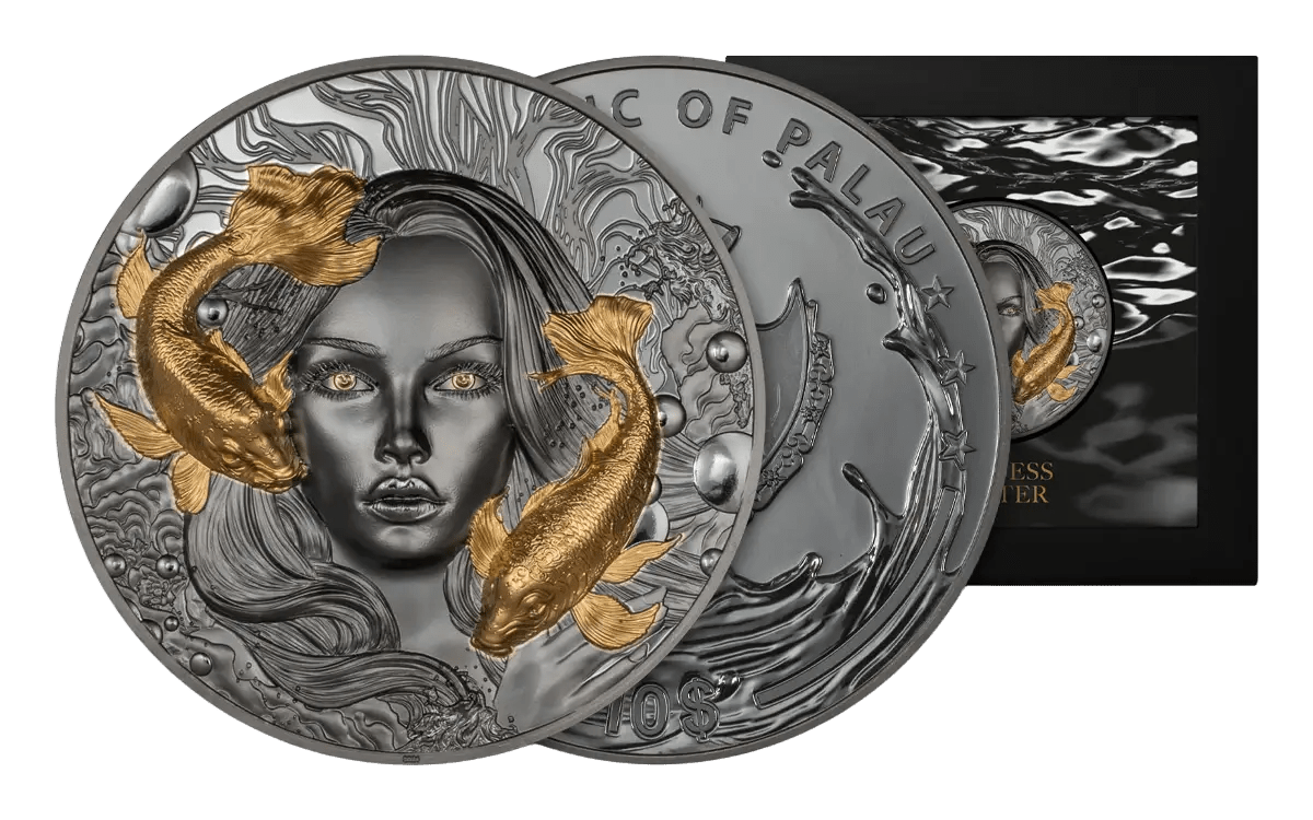 2024 Palau 2oz Silver $10 Goddess of Water Black Proof NGC PF70 First Release - Captain’s Chest Bullion
