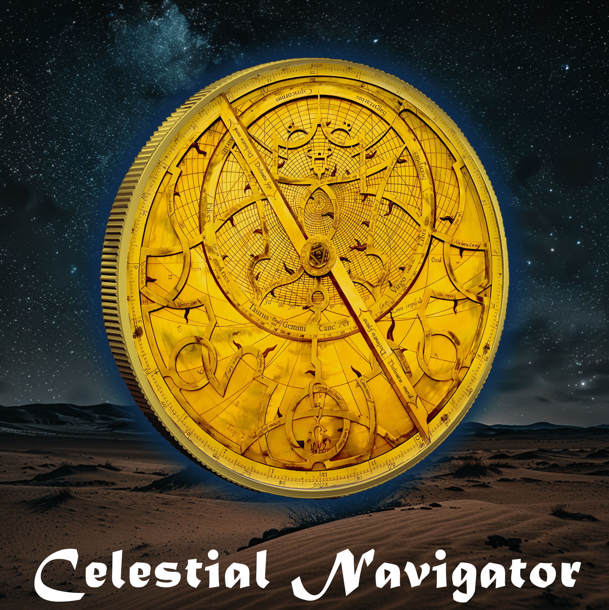 2024 Silver Eagle Celestial Navigator Gold Gilded Colorized 1oz .999 Silver Coin - Captain’s Chest Bullion