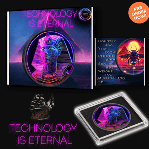 2024 Silver Eagle Colorized Technology is Eternal 1oz .999 Silver Coin - Captain’s Chest Bullion