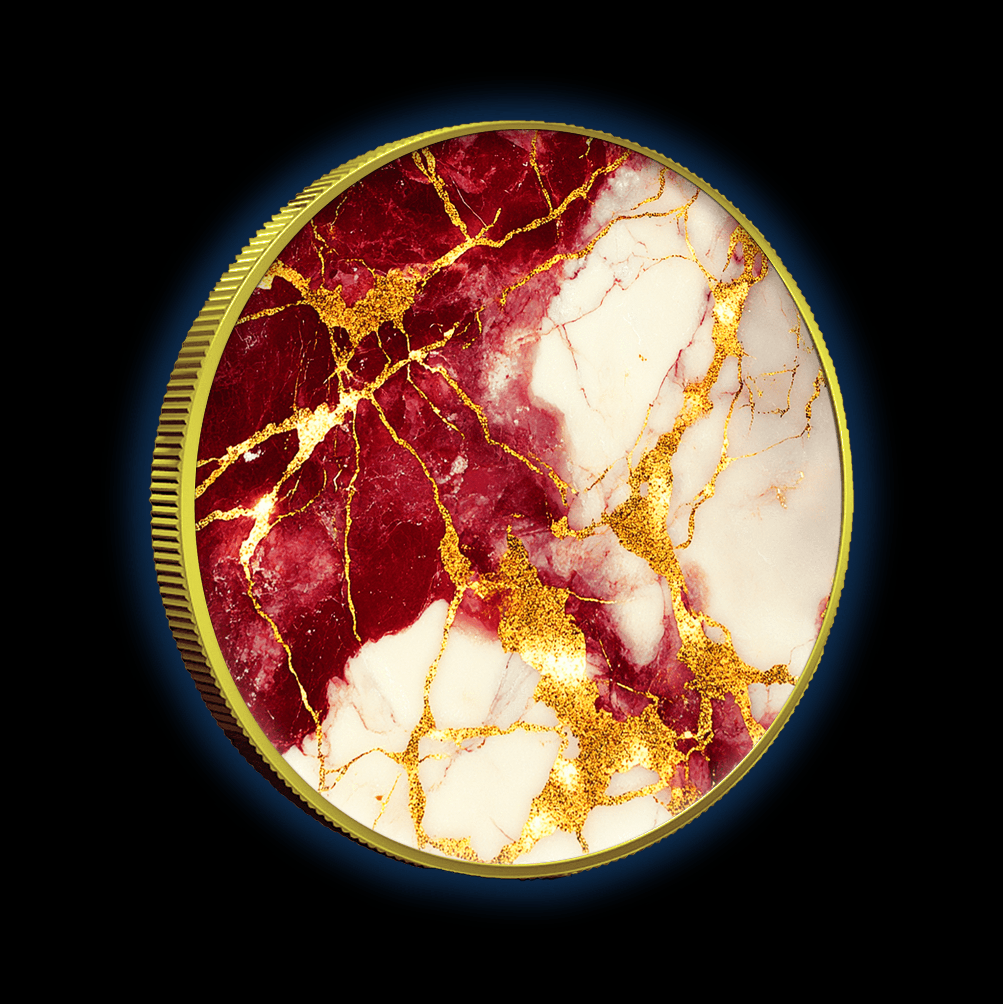 2024 Silver Eagle Marble w/ Gold Gild Edition 1oz .999 Silver Coin - Captain’s Chest Bullion