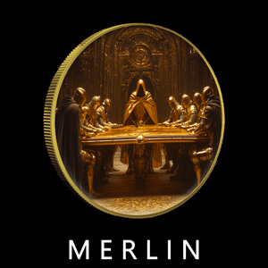 2024 Silver Eagle Merlin Gold Gild and Colorized 1oz .999 Silver Coin - Captain’s Chest Bullion