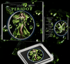 2024 Silver Eagle Month Series Peridot 1oz .999 Silver