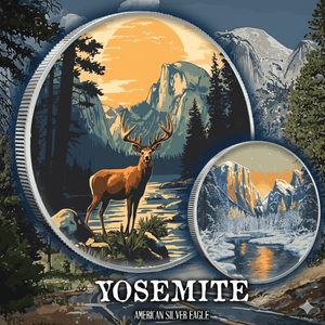 2024 Silver Eagle National Parks 3 Yosemite 1oz .999 Silver Coin - Captain’s Chest Bullion