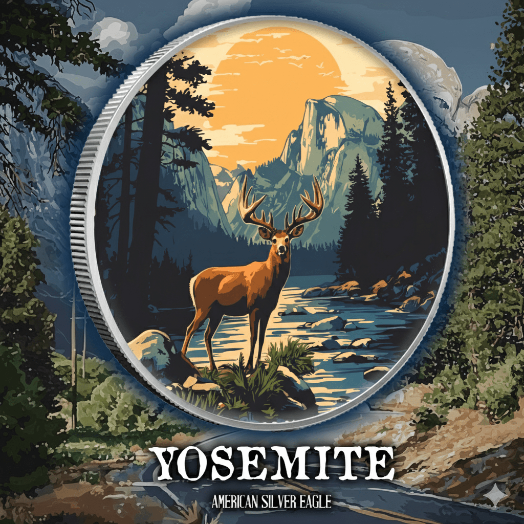 2024 Silver Eagle National Parks 3 Yosemite 1oz .999 Silver Coin - Captain’s Chest Bullion