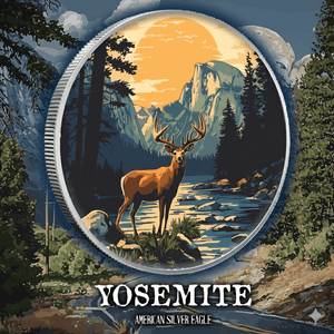 2024 Silver Eagle National Parks 3 Yosemite 1oz .999 Silver Coin - Captain’s Chest Bullion