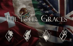 2024 The 4 Four Graces Color .999 Silver 1 oz Bars W/Certificate & Frame Display - Captain’s Chest Bullion