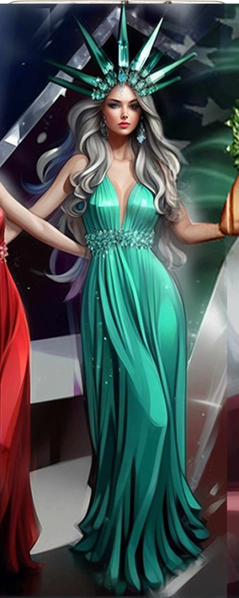 2024 The 4 Four Graces Color .999 Silver 1 oz Bars W/Certificate & Frame Display - Captain’s Chest Bullion