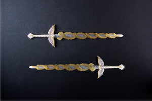 2024 The Sword of St. Michael 2.5 oz Silver (Ag 999) Bar Pink Gold Gilding - Captain’s Chest Bullion