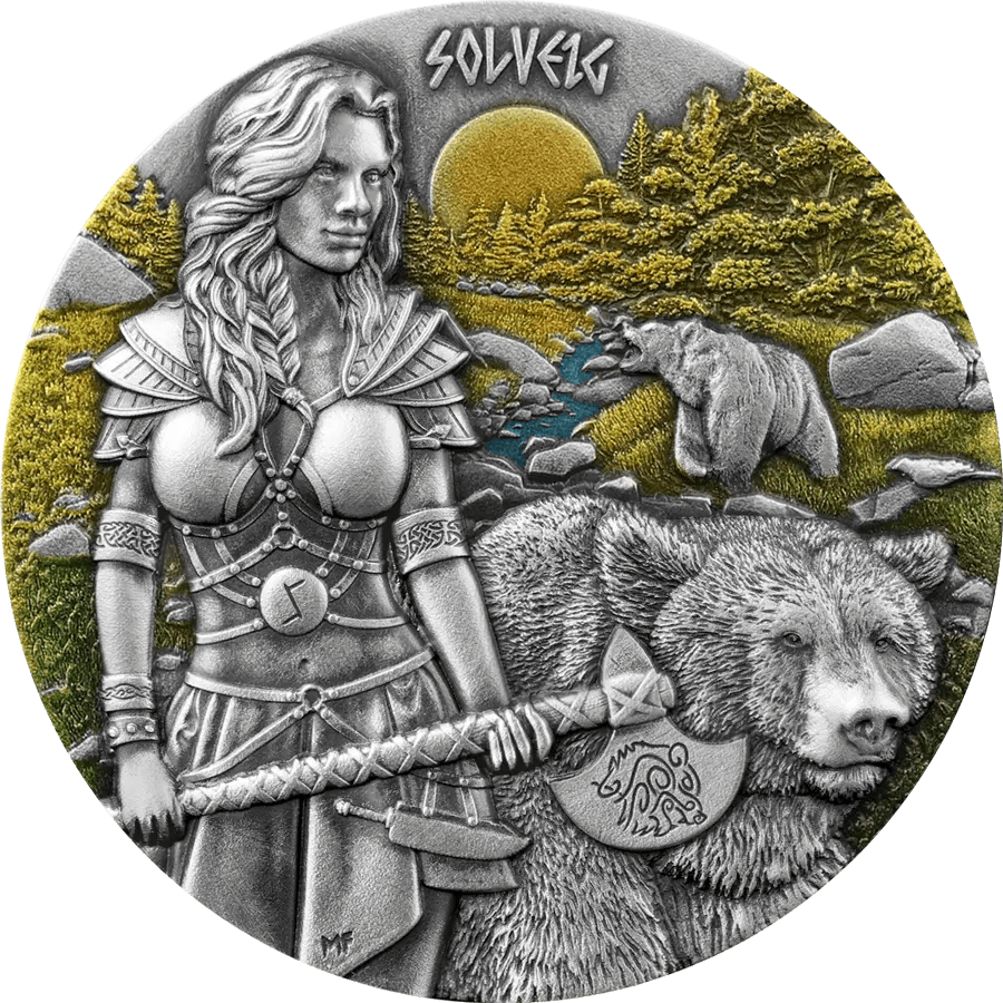 2024 Germania Valkyries Solveig 2 oz Silver BU UHR