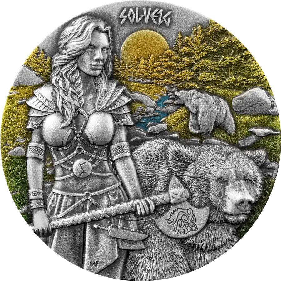 2024 Germania Valkyries Solveig 2 oz Silver BU UHR