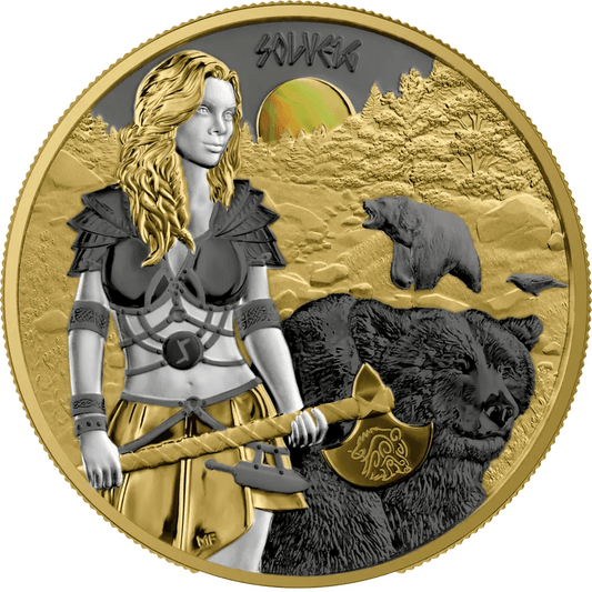 2024 Germania Valkyries Solveig Valhalla 1 oz Silver BU in Blister Pack