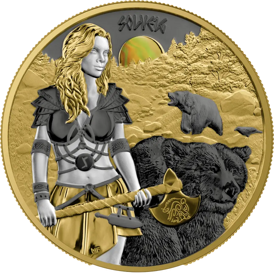 2024 Germania Valkyries Solveig Valhalla 1 oz Silver BU in Blister Pack