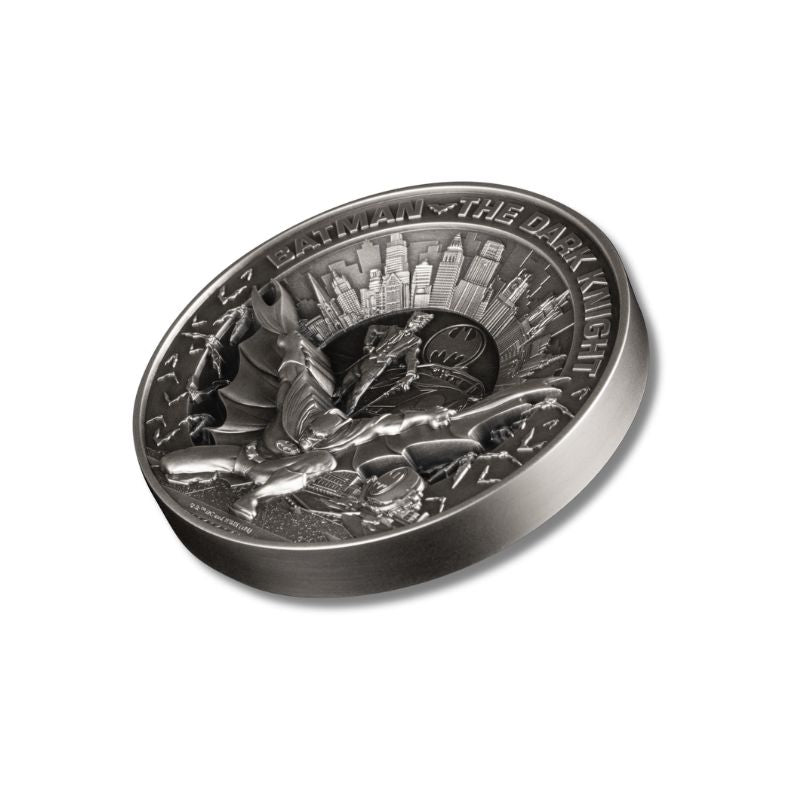 2024 Barbados DC Batman Dark Knight 10 oz Silver Antiqued Multi Layered Coin