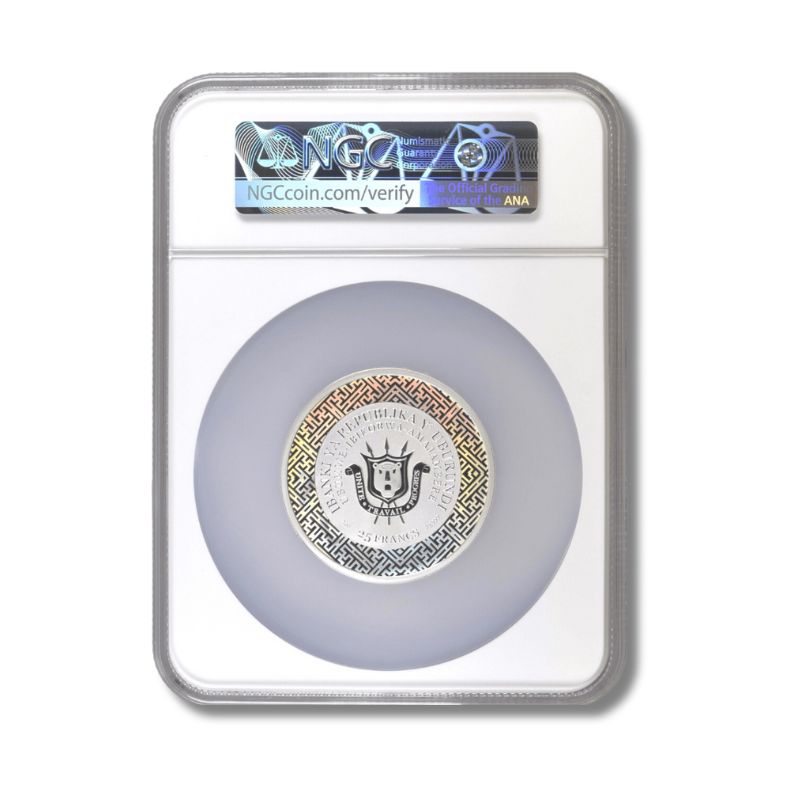 2024 Burundi Lunar Year of the Dragon 2oz Silver w/Jadestone NGC PF 69 UCAM