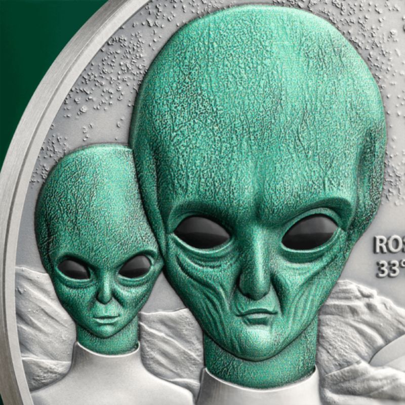 2024 Cameroon Interstellar Phenomena Roswell UFO Incident 2oz Silver Coin