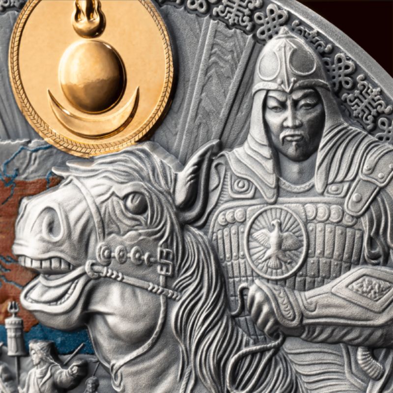 2024 Cameroon Legacy of the Greatest Empires Mongol Empire 2oz Silver Coin