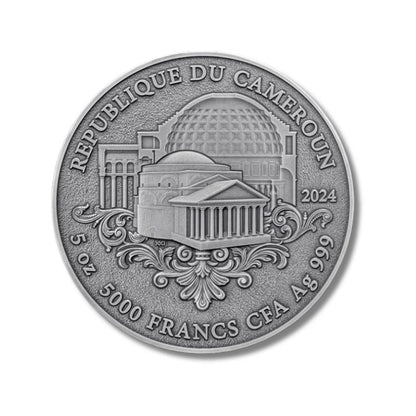 2024 Cameroon The Eye of Pantheon 5 oz Silver Antiqued High Relief Coin