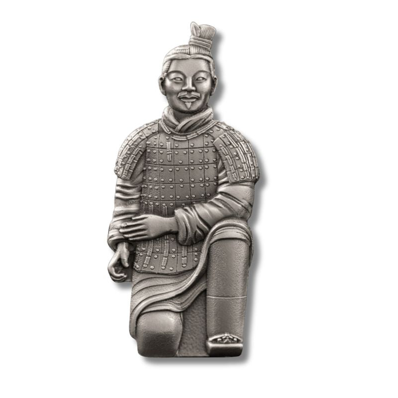 2024 Fiji Terracotta Army 50 Ann. 2oz Silver Antiqued 3D Shaped Coin