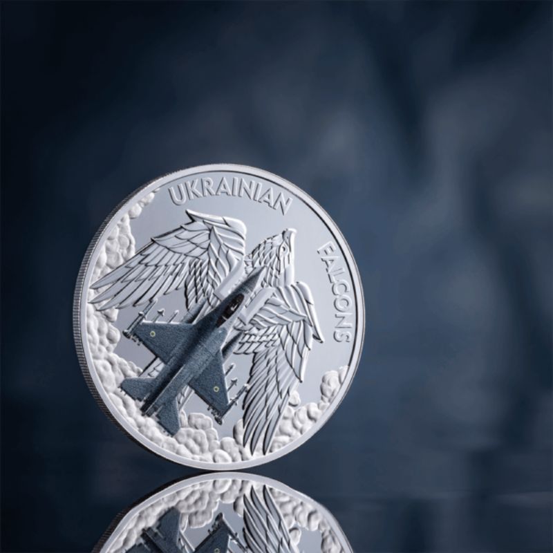 2024 Ghana Ukraine-Devoted Projects Ukrainian Falcons 1 oz Silver Proof Coin