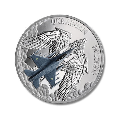 2024 Ghana Ukraine-Devoted Projects Ukrainian Falcons 1 oz Silver Proof Coin