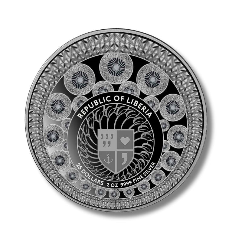 2024 Liberia Horologium Florae Liberia 2 oz Silver Colorized Proof Coin