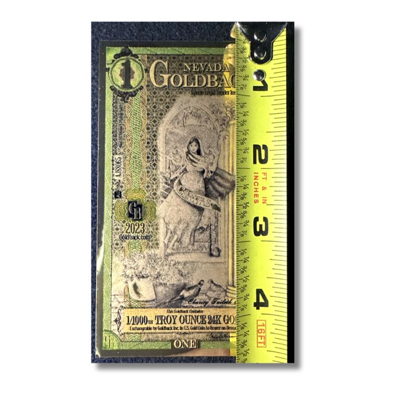 2024 Nevada Goldback Foil Notes 1/1000 oz of .999 Gold BU