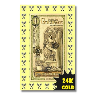 2024 Nevada Goldback Foil Notes 1/1000 oz of .999 Gold BU