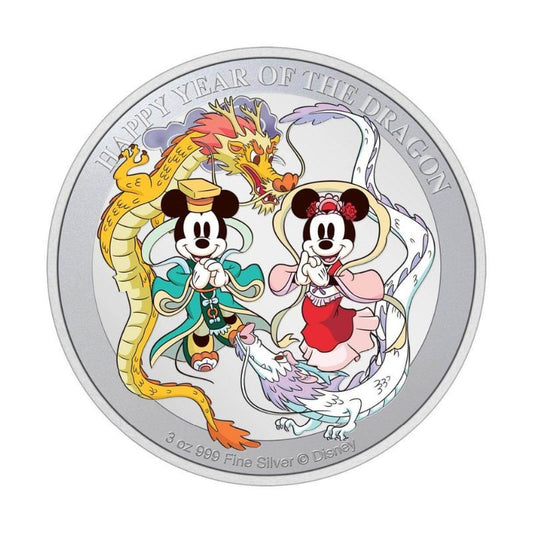 2024 Niue Disney Lunar Happy Year of the Dragon 3oz Silver Proof Coin